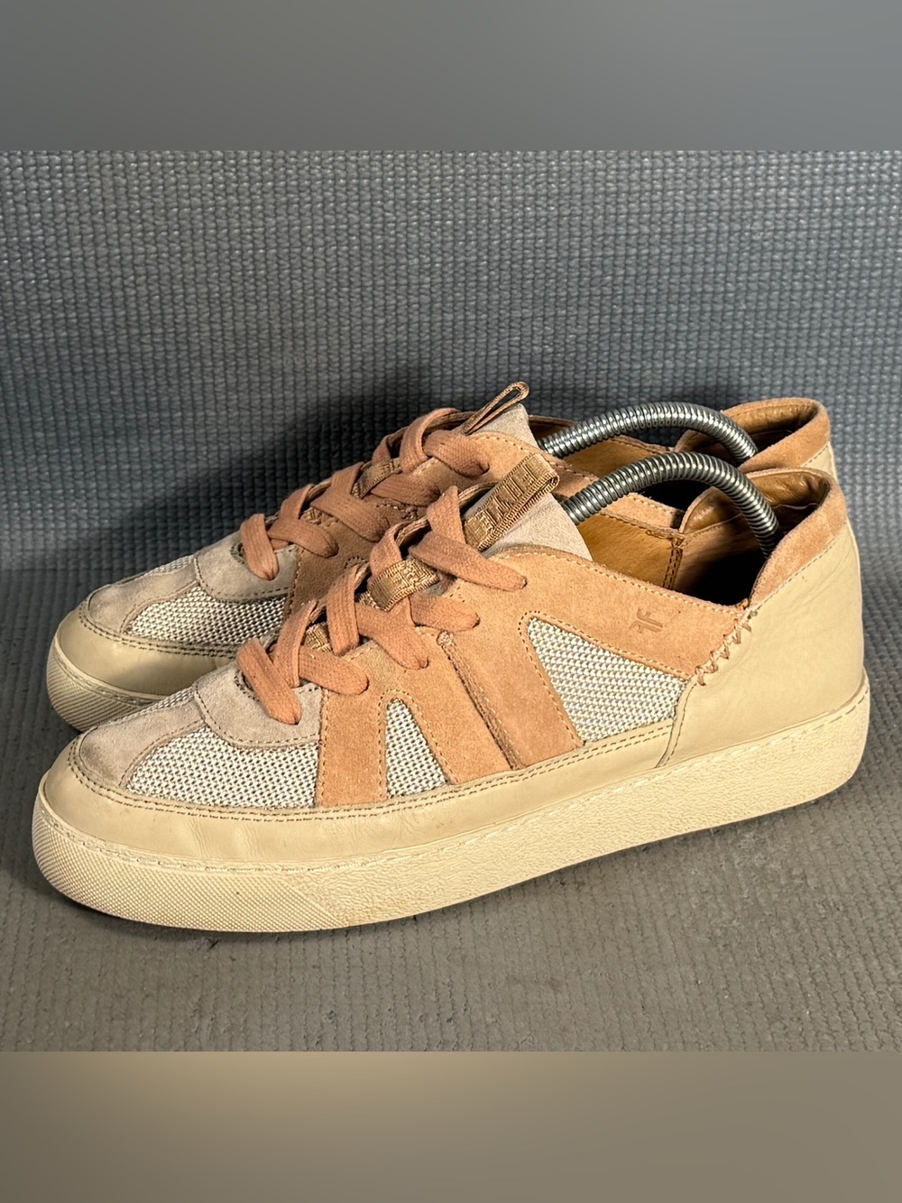 Frye Webster Overlay Low Lace Sneakers Pale Blush/Cream Women’s Size 10